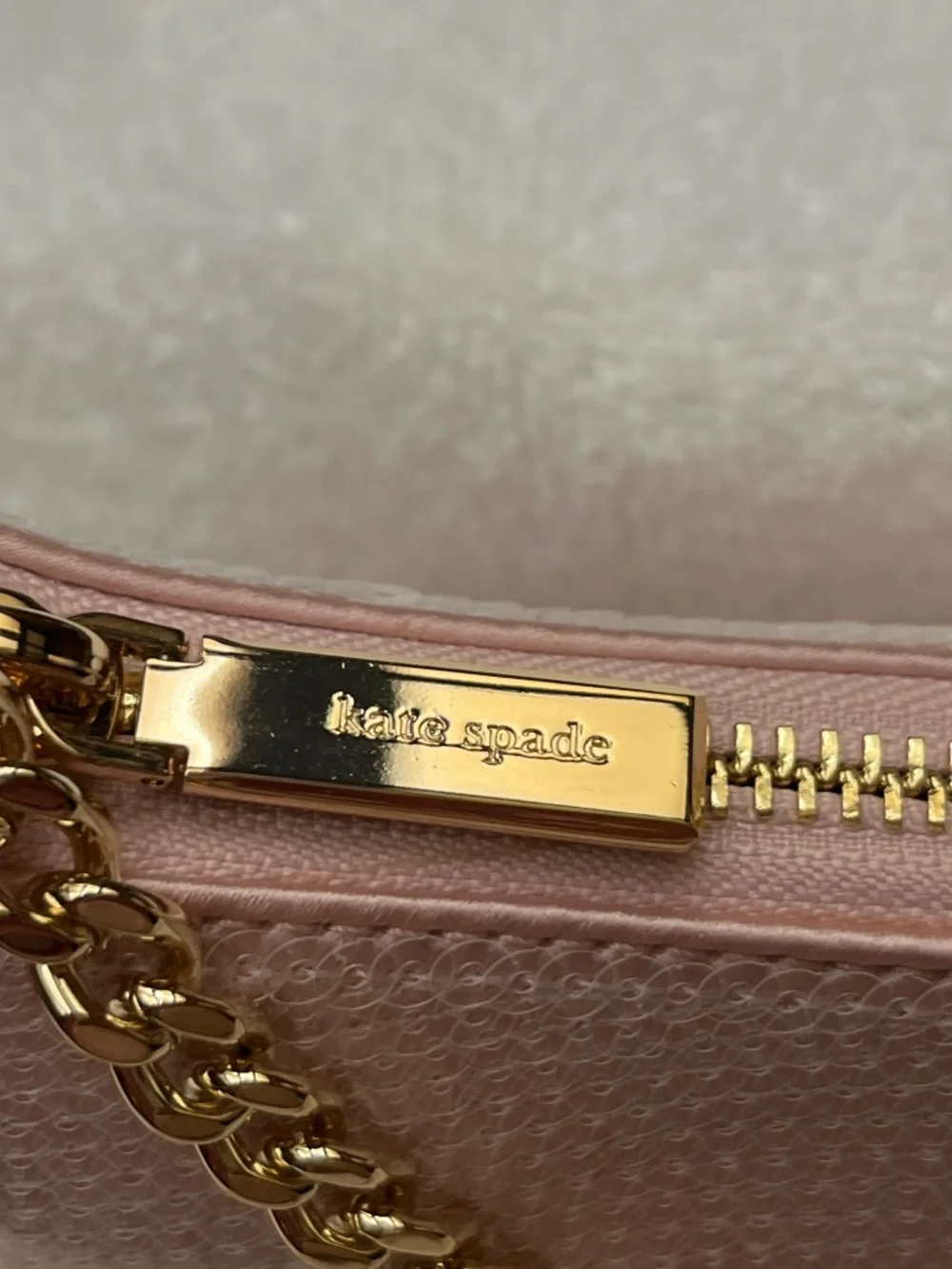 NWT Kate Spade Madison Sequin/Leather Convertible Crossbody.  Rose Smoke/Pink.